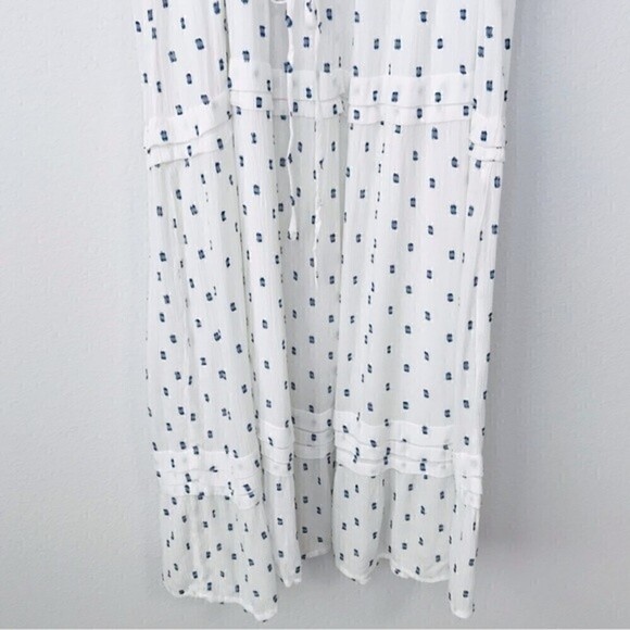 New! B.O.G Collective Band of Gypsies Touch the Sky Dot Woven Maxi Tiered Dress - Picture 8 of 12